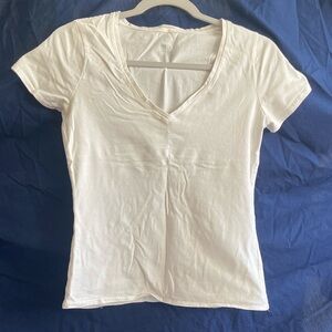 Small White Mossimo V-Neck T-Shirt